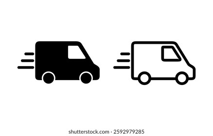 Delivery truck icon logo design. Delivery truck sign and symbol. Shipping fast delivery icon