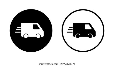 Delivery truck icon logo design. Delivery truck sign and symbol. Shipping fast delivery icon