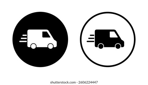 Delivery truck icon logo design. Delivery truck sign and symbol. Shipping fast delivery icon