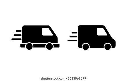 Delivery truck icon logo design. Delivery truck sign and symbol. Shipping fast delivery icon