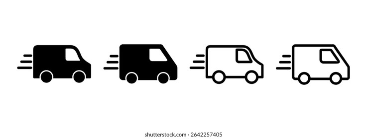 Delivery truck icon logo design. Delivery truck sign and symbol. Shipping fast delivery icon