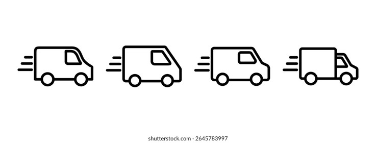 Delivery truck icon logo design. Delivery truck sign and symbol. Shipping fast delivery icon