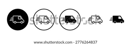 Delivery truck icon logo design. Delivery truck sign and symbol. Shipping fast delivery icon