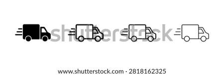 Delivery truck icon logo design. Delivery truck sign and symbol. Shipping fast delivery icon