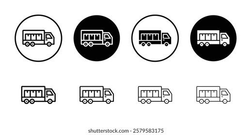 delivery truck icon logo sign set vector outline