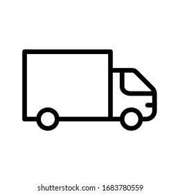 Delivery truck icon on isolated background with line style icon