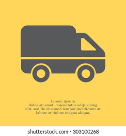 Delivery Truck icon on white background. Vector illustration.