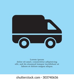 Delivery Truck icon on white background. Vector illustration.