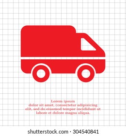 Delivery Truck icon on white background. Vector illustration.