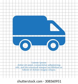 Delivery Truck icon on white background. Vector illustration.