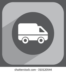 Delivery Truck icon on white background. Vector illustration.