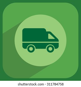 Delivery Truck icon on white background. Vector illustration.