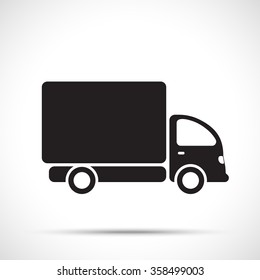 Delivery Truck icon on white background. Vector illustration.