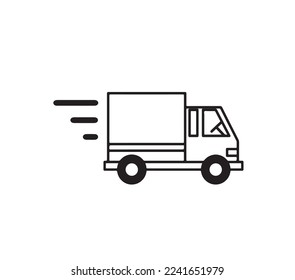 delivery truck icon outline style vector make it simple 