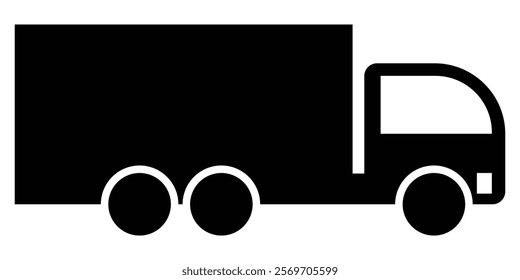 Delivery truck icon set. Cargo van icon. Line and glyph delivery truck. Shipping lorry. Truck icon Flat art, Fast shipping truck. Free delivery 24 hours. Logistic trucking sign. Design eps 10