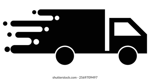 Delivery Truck icon set. Express delivery trucks icons. Fast shipping truck. Logistic trucking sign. Fast shipping delivery truck icon set. Types of transport, Outline truck icon. Design eps 10. 