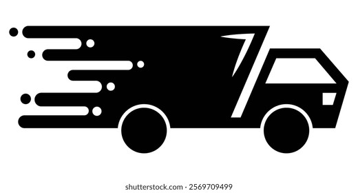 Delivery Truck icon set. Express delivery trucks icons. Fast shipping truck. Logistic trucking sign. Fast shipping delivery truck icon set. Types of transport, Outline truck icon. Design eps 10. 