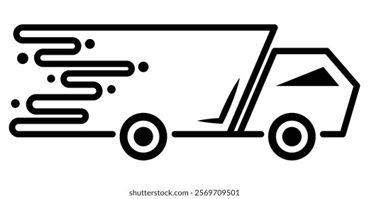 Delivery Truck icon set. Express delivery trucks icons. Fast shipping truck. Logistic trucking sign. Fast shipping delivery truck icon set. Types of transport, Outline truck icon. Design eps 10. 