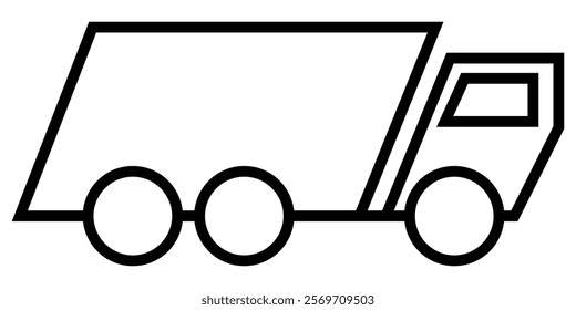 Delivery Truck icon set. Express delivery trucks icons. Fast shipping truck. Logistic trucking sign. Fast shipping delivery truck icon set. Types of transport, Outline truck icon. Design eps 10. 