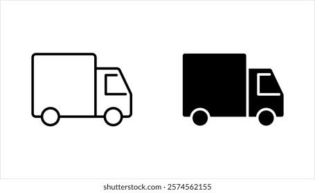 Delivery Truck icon set. Express delivery trucks icons. vector illustration on white background