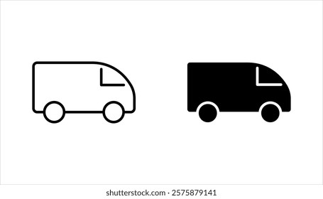 Delivery Truck icon set. Express delivery trucks icons. vector illustration on white background