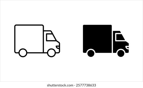 Delivery Truck icon set. Express delivery trucks icons. vector illustration on white background