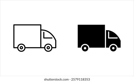 Delivery Truck icon set. Express delivery trucks icons. vector illustration on white background