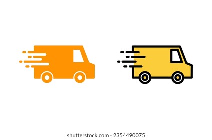 Delivery truck icon set for web and mobile app. Delivery truck sign and symbol. Shipping fast delivery icon