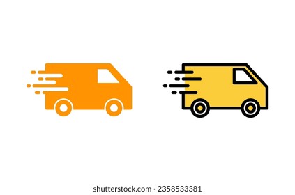 Delivery truck icon set for web and mobile app. Delivery truck sign and symbol. Shipping fast delivery icon
