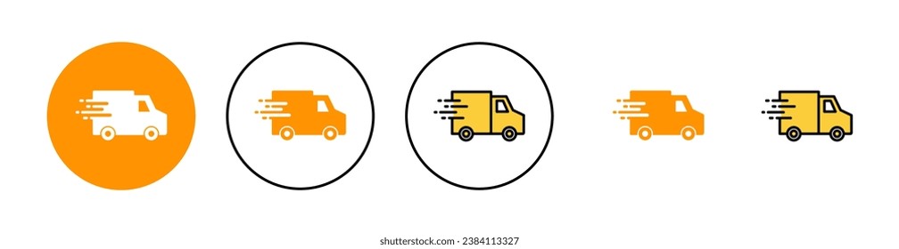 Delivery truck icon set for web and mobile app. Delivery truck sign and symbol. Shipping fast delivery icon