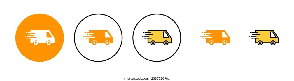 Delivery truck icon set for web and mobile app. Delivery truck sign and symbol. Shipping fast delivery icon