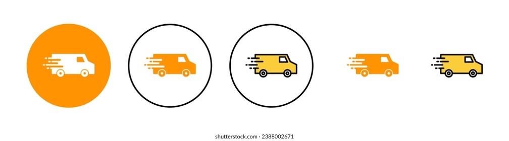 Delivery truck icon set for web and mobile app. Delivery truck sign and symbol. Shipping fast delivery icon