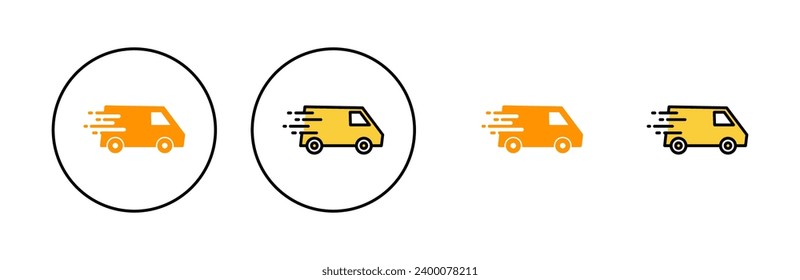 Delivery truck icon set for web and mobile app. Delivery truck sign and symbol. Shipping fast delivery icon