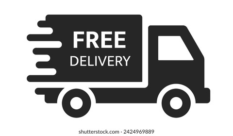 Delivery truck icon. Shipping, logistic, express delivery, free delivery.