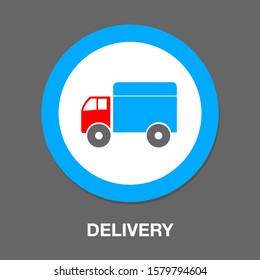 Delivery Truck Icon - Shipping Symbol - Free Delivery Sign