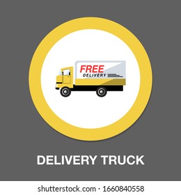 Delivery Truck Icon - Shipping Symbol - Free Delivery Sign