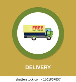 Delivery Truck Icon - Shipping Symbol - Free Delivery Sign