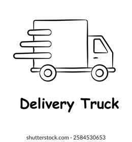 Delivery Truck Icon – Shipping and Transportation for Online Orders