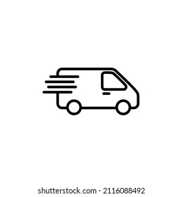 Delivery truck icon. Delivery truck sign and symbol. Shipping fast delivery icon