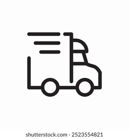 delivery truck icon sign vector