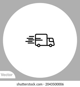 Delivery truck icon sign vector,Symbol, logo illustration for web and mobile