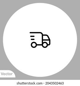 Delivery truck icon sign vector,Symbol, logo illustration for web and mobile