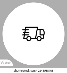 Delivery truck icon sign vector,Symbol, logo illustration for web and mobile