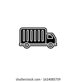 Delivery truck icon. Simple glyph, flat vector of global logistics icons for ui and ux, website or mobile application