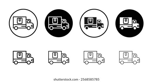 delivery truck icon Simple thin outline