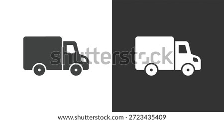 Delivery Truck icon. Solid glyph series icon