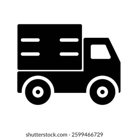 Delivery Truck icon in solid style. Perfect for website mobile app presentation. Suitable for any user interface and user experience