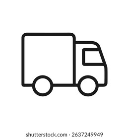 Delivery truck icon streamlined transport illustration design element