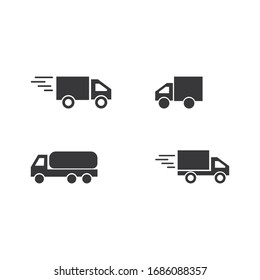 delivery truck icon template design