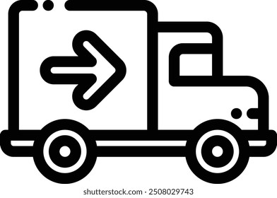 delivery truck icon. Thin Linear Style Design Isolated On White Background